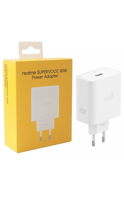 Realme Supervooc tinklo įkroviklis su USB-A jungtimi - 80W, balta, 4 nuotrauka